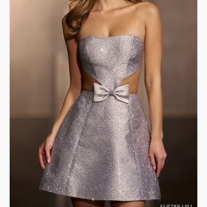 Sherri Hill BLACK Strapless Cutout Dress